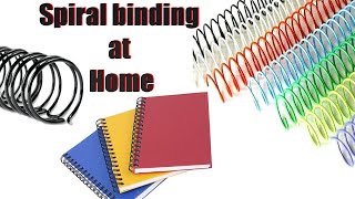 How to Do spiral binding at home  homemade binding book how to make spiral coil [upl. by Medovich]