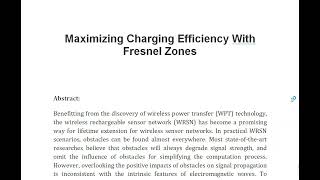 Maximizing Charging Efficiency With Fresnel Zones [upl. by Fantasia312]