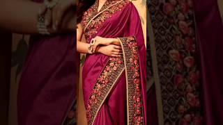 Latest designer saree collection 2024 2025 style printed wedding embroiderysaree ••• draping [upl. by Einaej815]