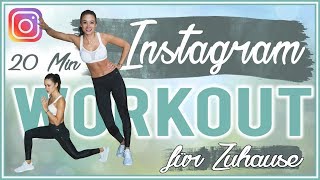 Instagram HIIT Home Workout  20 Übungen für BAUCH BEINE PO amp OBERKÖRPER [upl. by Sire571]