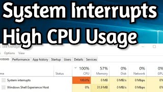 Fix System Interrupts High CPU Usage on Windows 10  System Interrupts Fix [upl. by Alejo]