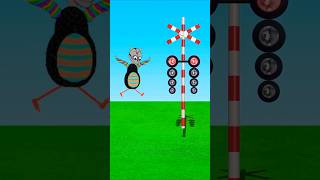 Flying Railroad Crossing 🚦🥹Shorts railroadcrossing Jumping 🚦😂 youtubeshorts [upl. by Ramuk]