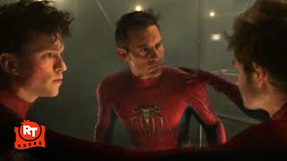 SpiderMan No Way Home 2021  Peter 1 Peter 2 Peter 3 Scene  Movieclips [upl. by Rialb]