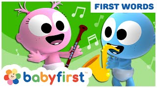 Laughing with funny GooGoo amp Gaga  Learn musical instruments amp first words for kids  Baby First TV [upl. by Hubbard]