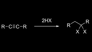 ADICION DE HALUROS DE HIDRÓGENO A ALQUINOS [upl. by Garv]
