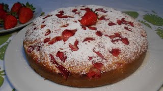 TORTA FRAGOLE E YOGURT sofficissima e facilissima [upl. by Guenevere836]