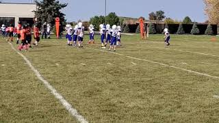 Knights Youth Tackle Football 2020 SV touchdown pass to MK 101120 vs AW White [upl. by Oigile]