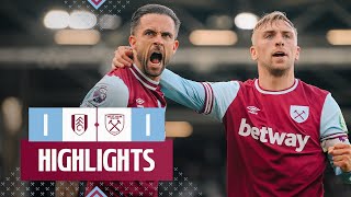 Fulham 11 West Ham  Points Shared After Late Ings Strike  Premier League Highlights [upl. by Ymerej]