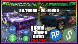 ACTUALIZACIÓN SEMANAL GTA 5 ONLINE  X3 EN MISIONES DE SIMEON  DESCUENTOS Y  20Enero  26Enero [upl. by Pren]