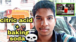 CITRIC ACID  BAKING SODA REACTION  IN MALAYALAM  RJJ HACKS [upl. by Einattirb]