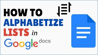 How to Alphabetize in Google Docs [upl. by Idmann881]