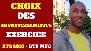 BTS MCO  BTS MUC Gestion  Le choix des investissements  Cas Jo [upl. by Noyrb68]