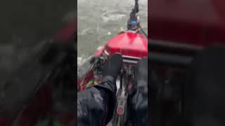 Kayaker Gets Stuck Inside Lake During Hail Storm  1415637 [upl. by Atikkin]