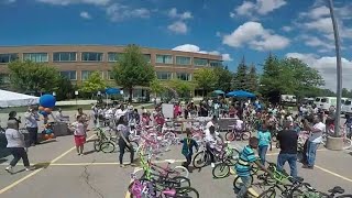 Double surprise for bike builders kids in Farmington Hills [upl. by Rothmuller]