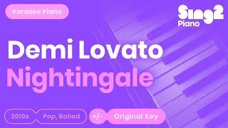 Demi Lovato  Nightingale Karaoke Piano [upl. by Hansiain454]