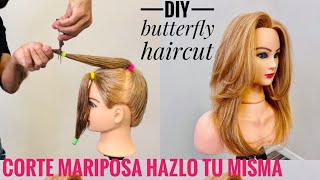 Corte Mariposa  DIY Butterfly Haircut [upl. by Jose432]