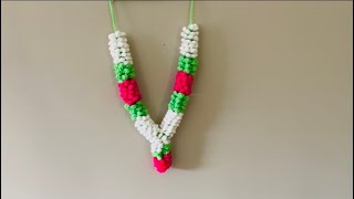 How to crochet garland  mala  क्रोशिया से माला बनाने का आसान तरीक़ा [upl. by Sammer]