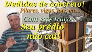 quotTraço de concreto para Pilares Vigas Lajes Vergas e Premoldadosquot [upl. by Annenn]