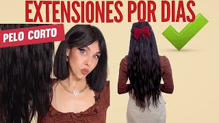 🔴EXTENSIONES DE CLIP QUE DURAN DIAS PUESTAS PARA CABELLO CORTO  GOO GOO HAIR [upl. by Enilrad]