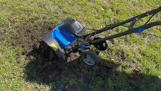 BILT HARD Tiller Cultivator Tines Tillers for Gardening Foldable Electric Garden Rototiller Review [upl. by Roath]