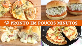 4 LANCHES RÁPIDOS DELICIOSOS E FÁCEIS  RECEITAS QUE AMO [upl. by Chinua860]