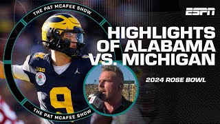 Pat McAfee Show HIGHLIGHTS from The Rose Bowl Alabama vs Michigan  ESPN College Football [upl. by Brewer710]