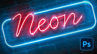 Create a Stunning Neon Light Effect in Photoshop  Tutorial for Beginners [upl. by Ayk2]