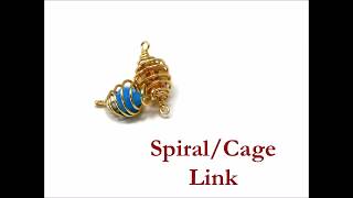 How to Wrap A Spiral Caged Crystal Link  DIY Wire Wrapped Swarovski Crystal Jewelry [upl. by Binette]