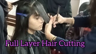 Full layers hair cutting in easy way  layers cutt for biggners  hair cutting smashbeautycorner [upl. by Haik]