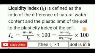 liquidity index amp consistency index  soil mechanics knowledgeforfuturestudyrsmssbje [upl. by Hiroko747]