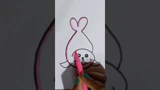 Easy number6 drawingsealshortvideoeasy art [upl. by Alita255]