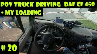 POV TRUCK DRIVING DAF CF 450  20 I  MY LOADING IN GERMANY [upl. by Ardelle]