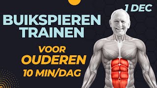 10 MIN BUIKSPIEREN trainen voor OUDEREN [upl. by Mellins6]