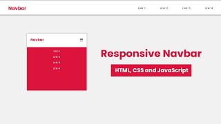 Responsive Navbar in HTML CSS and JavaScript [upl. by Womack]