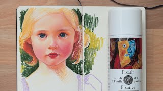 How to seal and store oil pastels  Sennelier fixative vs hairspray [upl. by Arndt]