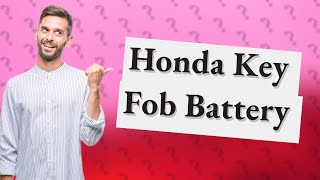 How do I change the battery in my Honda key fob [upl. by Idoj]