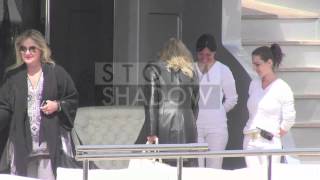 Sharon Stone leaving the Cavalli boat and Cannes [upl. by Joice]