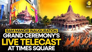 Ram Mandir consecration Grand Ayodhya ceremony to be livestreamed at Times Square  WION Originals [upl. by Anad428]