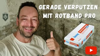 Gerade verputzen mit Rotband ohne Putzleisten  endlich wieder mal auf kölsch [upl. by Isla]