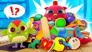 The Tidy Up song for kids Clean up toys with Hop Hop the owl songs for kids Nursery rhymes [upl. by Icnarf]