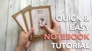 HOW TO make quick stapled notebooks  TUTORIAL [upl. by Belinda570]