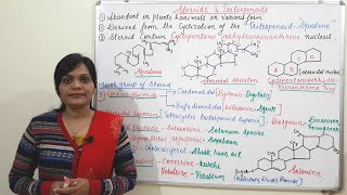 Steroids and Triterpenoids Part 01  Introduction to Steroids  Types of Steroids with Examples [upl. by Ellehsad]