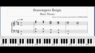 Scavengers Reign easy piano [upl. by Pomcroy205]