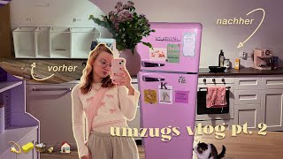 🏠🧽 umzugs vlog pt 2  küche aufbauen neuer alltag [upl. by Lotson]