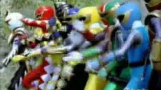 Power Rangers Dino Thunder  Ninja Storm with Iron man Theme [upl. by Arnelle381]