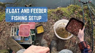 How I set up my float and feeder fishing rod  Winter fishing for silvers  quiver tip fishing [upl. by Sussna]