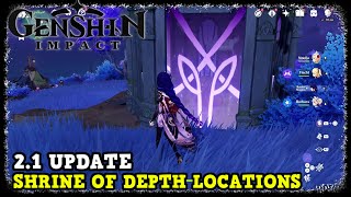 Genshin Impact 21 Shrine of Depth Locations Inazuma 21 Update [upl. by Tamarra]