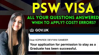 Detailed video on PSW  Post Study Work Visa  Uk International Students 🇬🇧 [upl. by Bunting]