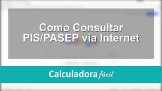 Como Consultar PIS PASEP [upl. by Yreme259]