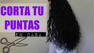 COMO CORTAR TUS PUNTAS  Cabello Rizado [upl. by Hodge]